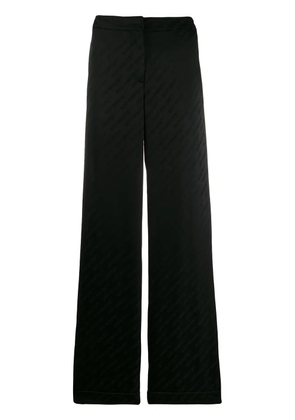 Off-White logo jacquard trousers - Black