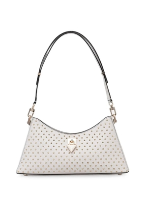 GUESS USA Patsie stud-embellished logo-plaque tote bag - White