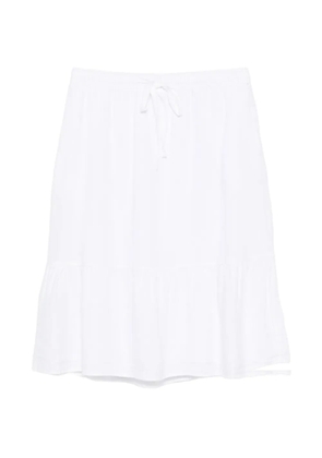 DKNY tiered drawstring midi skirt - White