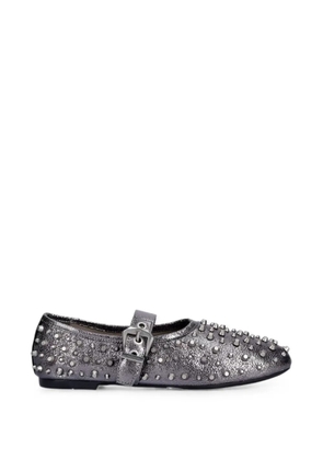 AllSaints stud-embellished buckle-fastening ballet flats - Grey