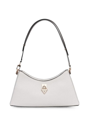 GUESS USA Patsie saffiano-effect logo-plaque tote bag - White