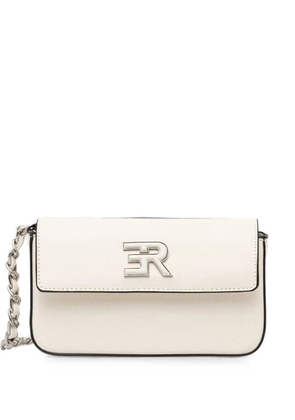 ERMANNO FIRENZE logo-plaque chain-strap shoulder bag - White