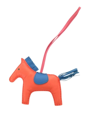 Hermès Pre-Owned 2013-2026 Milo Lambskin Grigri Rodeo Bag Charm MM key chain - Orange