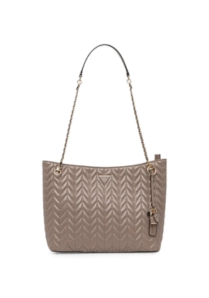 GUESS USA Cheryl chevron-quilted chain-link tote bag - Neutrals