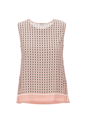 Kangra micro-print sleeveless top - Pink