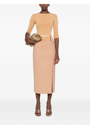 Mugler three-quarter-sleeve T-shirt - Neutrals