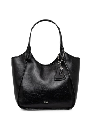 DKNY Mari heart-charm grained tote bag - Black