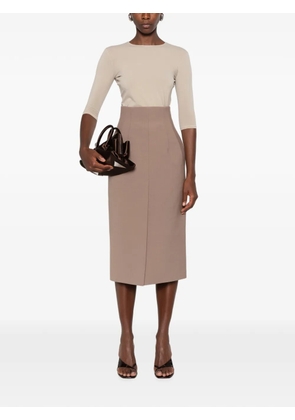 Mugler three-quarter-sleeve T-shirt - Brown