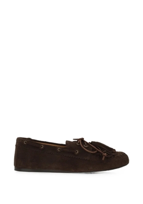 ISABEL MARANT Fersi tassel-detail fringed boat shoes - Brown
