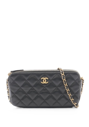 CHANEL Pre-Owned 2019 matelassé chain shoulder bag - Black
