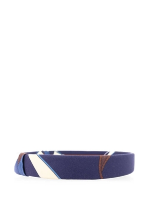 Hermès Pre-Owned graphic-print hairband - Blue