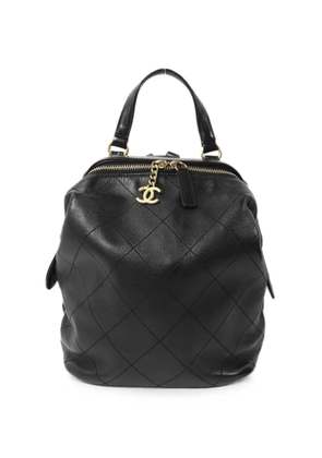 CHANEL Pre-Owned CC diamond-quilted backpack - Black