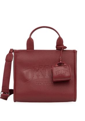DKNY Hadlee logo-embossed charm tote bag - Red