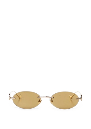 VALENTINO GARAVANI EYEWEAR VLogo oval-frame sunglasses - Gold