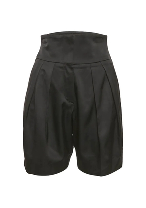 Emporio Armani Pre-Owned pleated high-waisted shorts - Black