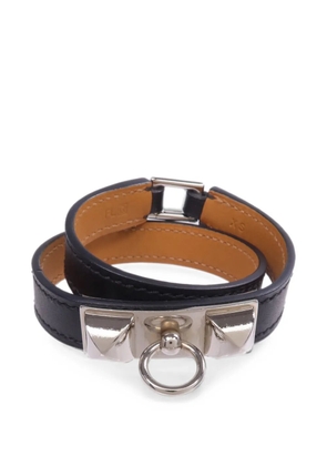 Hermès Pre-Owned 2013 Rivale Double Tour calf leather bracelet - Silver
