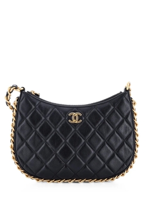 CHANEL Pre-Owned CC Chain Around Quilted Lambskin hobo bag - Black