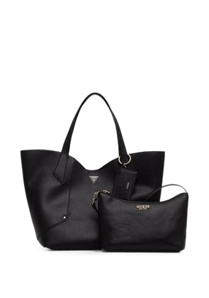 GUESS USA Darcy logo-plaque pebbled tote bag - Black