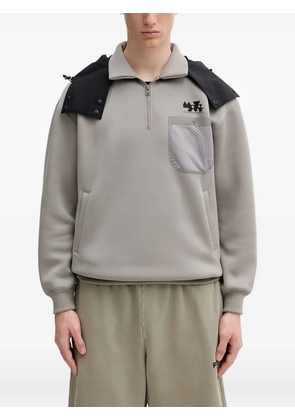 Neighborhood logo-print hoodie - Grey