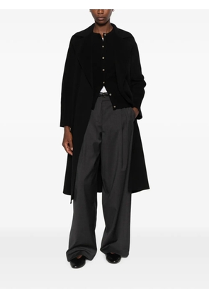 Max Mara belted wide-lapel coat - Black