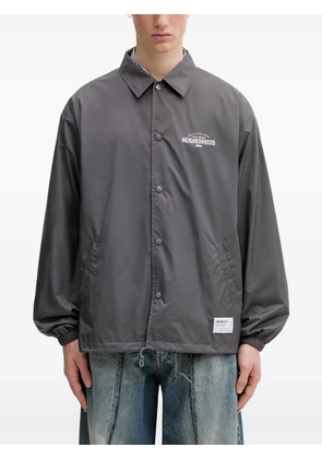 Neighborhood logo-print shirt jacket - Grey