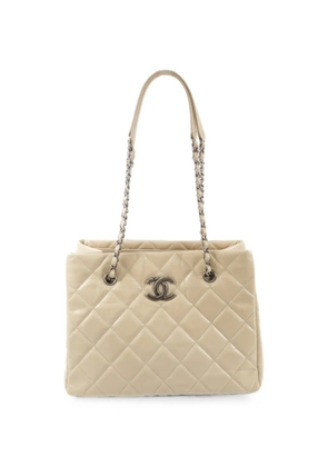 CHANEL Pre-Owned interlocking-CC tote bag - Neutrals