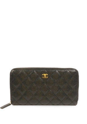 CHANEL Pre-Owned CC zipped long wallet - Black