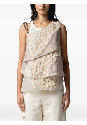 Muller Of Yoshiokubo mesh layered top - Neutrals
