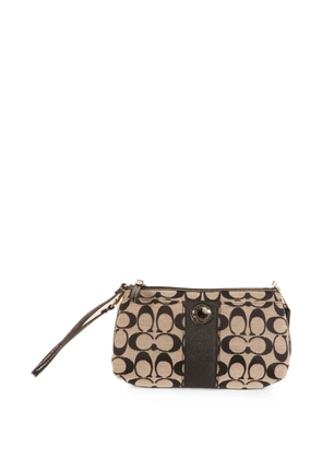 Coach Vintage signature monogram canvas pouch - Neutrals