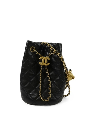 CHANEL Pre-Owned CC diamond-quilted mini bag - Black