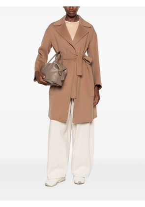 'S Max Mara Velo belted notch-lapel coat - Neutrals
