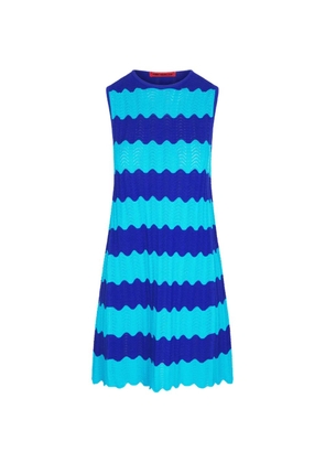 Simon Miller Moji wave-stripe knit dress - Blue