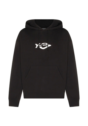 Y-3 French Terry Liquid logo-print drawstring hoodie - Black