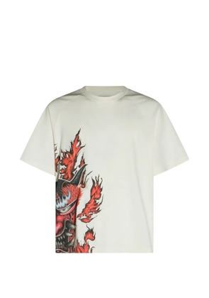 Y-3 graphic-print raglan-sleeve T-shirt - White