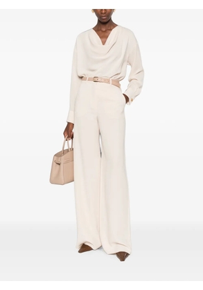 Max Mara cowl-neck silk blouse - Neutrals
