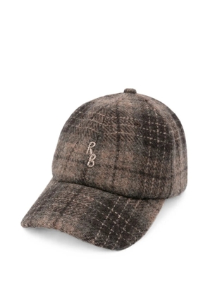 Ruslan Baginskiy check-pattern monogram-embroidered baseball cap - Brown