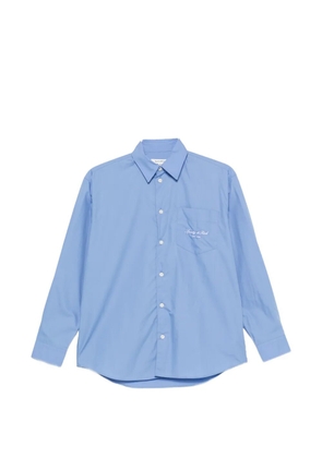 Sporty & Rich logo-embroidered chest-pocket shirt - Blue