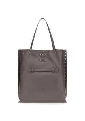 Zanellato medium A'Spasso studded leather tote bag - Grey