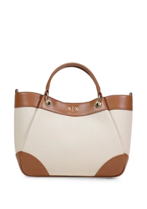 Emporio Armani colour-block tote bag - Neutrals