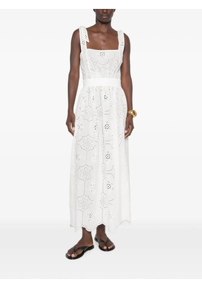 Matteau broderie-anglaise apron maxi dress - White