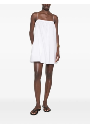 Matteau frill-trim mini dress - White