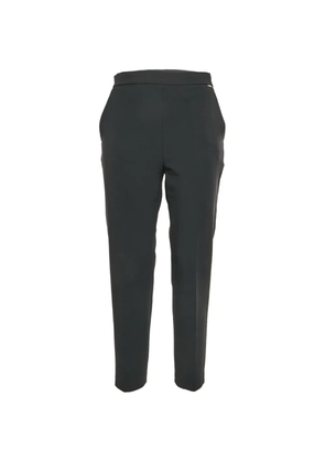 Elisabetta Franchi straight-leg crepe trousers - Black