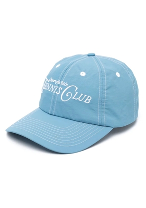 Sporty & Rich logo-embroidered curved-peak baseball cap - Blue