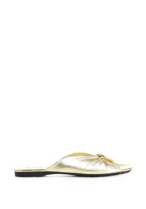 LOEWE Pebble Anagram-engraved mules - Gold