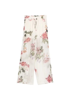 VICOLO floral-print trousers - Neutrals