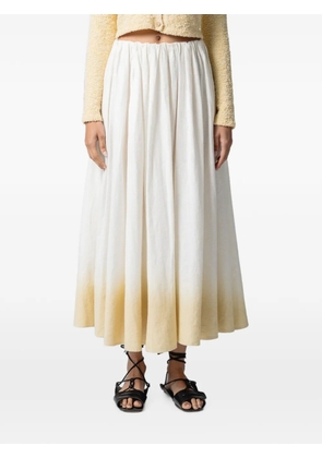 Muller Of Yoshiokubo ombre-effect midi skirt - White