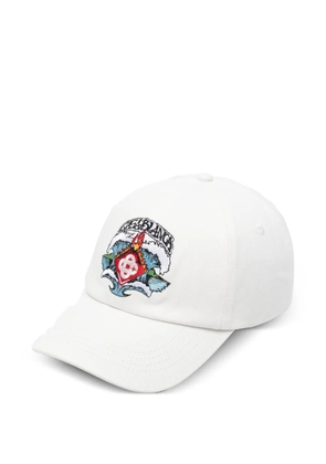 Casablanca logo-embroidered baseball cap - White