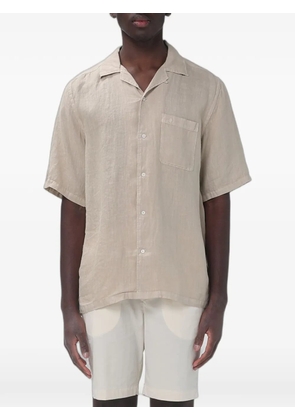 BROOKSFIELD short-sleeve linen shirt - Neutrals
