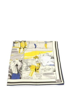 Hermès Pre-Owned Wow 90 double-face scarf - White