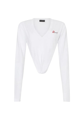 DSQUARED2 deep-cut just right fit T-Shirt - White